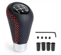 ERBRA Pomello Cambio Manuale a 5 Marce per Renault Captur 2001-2022, Pomello del Cambio Ergonomico con 4 Adattatori 8mm 10mm 11mm 12mm, Accessorio per Lo Styling Dell'auto, B/Black-Red Line