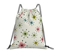 ERCgad Atomic Stars Pattern Print Donne Uomini Leggero Pieghevole Coulisse Zaino Riutilizzabile Portatile Borsa Da Viaggio