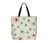 ERCgad Atomic Stars Pattern Print Extra Large Organizer Bag Leggero Spalla Tote Moda Viaggi Picnic Shopping