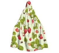 ERCgad Bella Stampa Fragola Adulti Mantello Con Cappuccio Costume A Tema Carnevale Per Masquerade Cosplay Leggero Robe