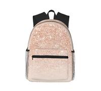 ERCgad Borsa a tracolla doppia leggera con stampa glitter rosa oro finto zaino casual da viaggio escursionismo ufficio pendolarismo