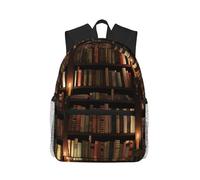 ERCgad Borsa a tracolla leggera unisex con stampa biblioteca per libri, stile casual, da viaggio, escursionismo, ufficio, pendolarismo