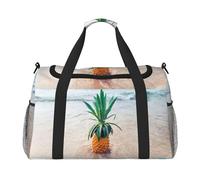 ERCgad Borsa da viaggio a mano con stampa ananas dal mare per donne e uomini leggera Tote Weekend Getaway Business Shoulder