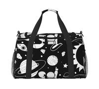 ERCgad Borsa da viaggio a mano con stampa astronauta per donne e uomini, leggera, borsa a tracolla per weekend, fuga d'affari
