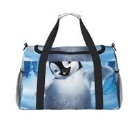 ERCgad Borsa da viaggio a mano con stampa di pinguini carini per donne e uomini borsa da viaggio leggera tote weekend fuga business spalla