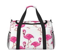 ERCgad Borsa da viaggio a mano con stampa fenicottero rosso per donne e uomini leggera Tote Weekend Getaway Business Shoulder