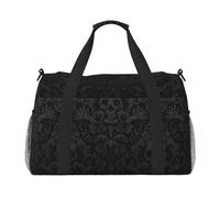 ERCgad Borsa da viaggio a mano con stampa gotica con teschio per donne e uomini, leggera, borsa da viaggio per weekend, weekend, fuga,