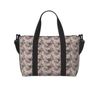ERCgad Borsa da viaggio a mano con stampa Torre Eiffel di Parigi, con fiore, unisex, leggera, versatile, per il fine settimana, tennis, campeggio,