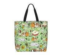 ERCgad Borsa organizer extra large con stampa di porcellini d'India, leggera, alla moda, per viaggi, picnic, shopping
