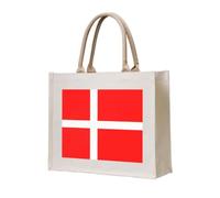 ERCgad Borsa tote unisex con stampa della bandiera della Danimarca, grande, riutilizzabile, leggera, per shopping, viaggi, ufficio, lavoro, fine settimana