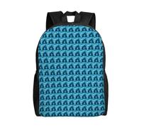 ERCgad Bright Aqua Blue Print elegante zaino da viaggio leggero escursionismo pendolarismo ufficio lavoro all'aperto zaino