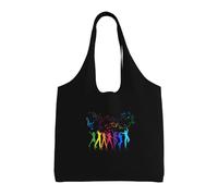 ERCgad Dance With Music Print - Borsa a tracolla in tela extra large per shopping, spiaggia, viaggi, pendolari, yoga, lavoro