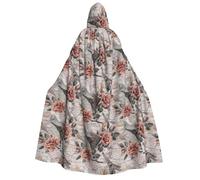 ERCgad Flower Paris Torre Eiffel Stampa Adulti Con Cappuccio Mantello A Tema Carnevale Costume Per Travestimento Cosplay Leggero Robe