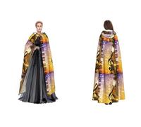 ERCgad Mantello con cappuccio per adulti, per pianoforte, violino, note musicali, carnevale, cosplay, costume medievale, festival, viaggi all'aperto