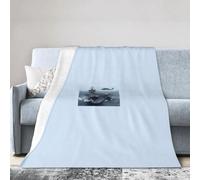 ERCgad Peso leggero versatile della coperta della stampa della portaerei | Morbido viaggio ufficio compleanno camera da letto decorazione casa donne adulti regali tutte le stagioni Birthda