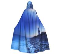 ERCgad The Seaside Lighthouse - Mantello con cappuccio per adulti, costume a tema Carnevale per travestimento cosplay leggero