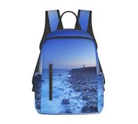 ERCgad The Seaside Lighthouse, zaino unisex leggero, impermeabile, casual, per lavoro, palestra, escursionismo