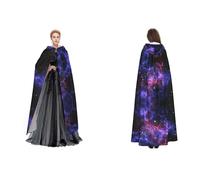 ERCgad Universo Galaxy Star Space Print Mantello con cappuccio per adulti Carnevale Cosplay Costume medievale Festival Outdoor Travel