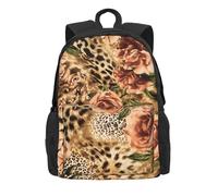 ERCgad Zainetto per adulti con stampa leopardata a righe resistente all'acqua per escursionismo, ufficio, campeggio, pendolarismo, lavoro, picnic