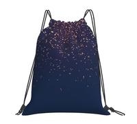 ERCgad Zaino da viaggio con coulisse pieghevole leggero e riutilizzabile con stampa cielo e stelle blu navy