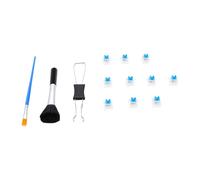 Erchineko 50PCS Interruttori Meccanici Blu per Tastiera, Kit Sostitutivo | Adatto a Layout a 3 Pin e 5 Pin, Feedback Tattile Al , Estrattore di Switch e Spazzole Inclusi, per Clicker Fai da Te e