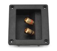 Erchineko Coppa Terminale per Scatola Altoparlante Quadrata | Connettore Terminale Altoparlante con Piastra Base da 3,8 Mm Scatola Terminale Jack a Banana con Kit Viti per Subwoofer