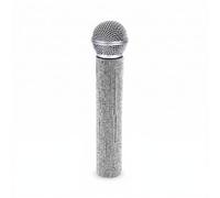 Erchineko Fai Finta di Giocare con il Microfono Ragazzi e Ragazze (SILVER) | Costume di Scena con Microfono Finto in Plastica Scintillante, per Halloween, Natale, Costumi per Feste Cosplay
