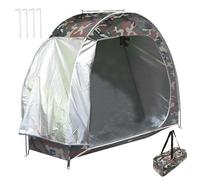 Ercoiong Tenda per Biciclette, Tasche incorporate per Bici Portatile Impermeabile a Prova di UV e finestre di Ventilazione per tettoia di stoccaggio Esterno