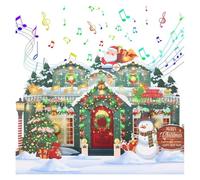 Erconsso Biglietto di Natale pop 3D, biglietto di auguri di Natale pop con luce e musica, saluti per esprimere sentimenti specifici per millennial giovani generazioni bambini adulti donne