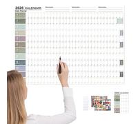 Erconsso Calendario 2026, calendario mensile da parete, 12 mesi, piegato, per famiglia, amici, studenti, insegnanti, casa, casa, casa, scuola, ufficio, 43 x 58 cm
