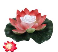 Erconsso Galleggiante Lily Light galleggiante a batteria Lily Pad | Luci subacquee per laghetti da piscina, per laghetti, matrimoni, feste, giardino, colore rosso