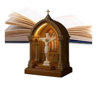 Erconsso Lampada Da Scrivania Religiosa | LED Lampada Vergine Maria Stile Vintage,Per Scrivania Camera Soggiorno Zona Meditazione