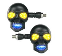 Erconsso Luce Frecce,12V Impermeabile Forma Teschio Lampada Universale - Frecce Moto,per Viaggi Escursioni Cortile Sentiero Montagna Bicicletta