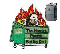 Erconsso Morale Patches - Toppa ricamata con scritta in lingua inglese "The Horrors Persist But So Do I", divertente accessorio per borse, per donne, uomini e amici