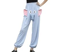 Erconsso Pantaloni Da Pigiama Divertenti - Calzoni Da Notte Morbidi - Pigiama Con Proboscide Di Elefante - Per Dormire Camera Da Letto Relax Feste Viaggi Viaggi Di Lavoro Hotel Dormitorio