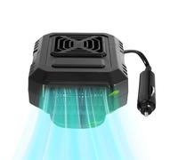 Erconsso Riscaldatore Auto Portatile | 2 Stycken Svart Katt Dekorationstillbehör | Ventilatore Riscaldante Rotante per Parabrezza Auto | per Guida Mattutina Nebbiosa Viaggi Invernali Pendolarismo