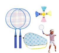 Erconsso Set di Racchette da Badminton e Volani - Set Completo Da Giardino Con Volani E Racchette - Attrezzatura Sportiva Con Impugnatura Comoda Per Ragazzi Ragazze E Famiglie