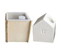 Erconsso Stampo Per Portacandele In Resina | Lavoro Artigianale In Gesso A Forma Di Casa,Stampo Per La Colata Di Resina - Per La Decorazione Del Tavolo E Centrotavola Per La Camera Il Matrimonio La