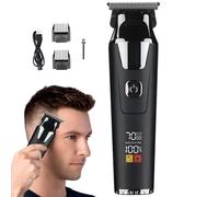 Erconsso Tagliacapelli da uomo, senza fili, silenzioso, ricaricabile, con display digitale intelligente, strumento per la toelettatura dei capelli, casa, famiglia, donne
