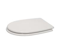 ERCOS BSOPEY - Sedile Copriwater WC Compatibile con Cesame Aretusa - MDF Bianco Lucido - Cerniere Cromate - Tavoletta WC Antibatterica - Made in Italy