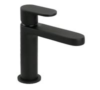 ERCOS Miscelatore Lavabo Basso Con Bocca da 115 MM, Colore Nero Opaco , Miscelatore Bagno o Cucina Da 143X115 MM , Scarico Compreso