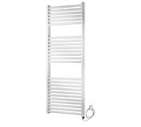 ERCOS | Scaldasalviette Elettrico Bagno TEKNO con Resistenza Termolimitata On/Off, Colore Bianco, Larghezza 600 mm, Altezza 1600 mm