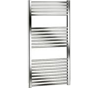 ERCOS Scaldasalviette Termoarredo Bagno Dimensioni 1120x600 MM Radiatore Bagno Cromato , Attacchi da 1/2" Fornito Con Kit Montaggio