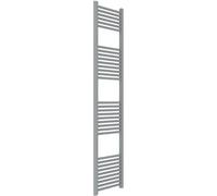 ERCOS Scaldasalviette Termoarredo Bagno Dimensioni 400x1800 MM Radiatore Bagno Colore Grigio Titanio , Attacchi da 1/2" Fornito Con Kit Montaggio