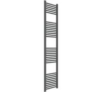 ERCOS Scaldasalviette Termoarredo Bagno Dimensioni 400x1800 MM Radiatore Colore Grigio Ferro Opaco , Attacchi da 1/2" Fornito Con Kit Montaggio
