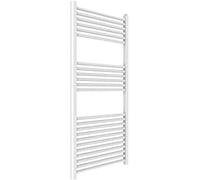 ERCOS Scaldasalviette Termoarredo Bagno Dimensioni 600x1200 MM Radiatore Colore Bianco, Attacchi da 1/2" Fornito Con Kit Montaggio