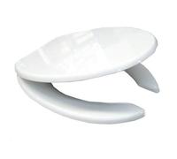ERCOS Sedile Copri WC Aperto Universale per Comunità, Disabili - Anima in Legno Sedile Aperto con Coperchio/in MDF Universale per Comunita' / con Cerniere Metallo