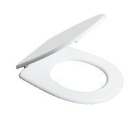 ERCOS Tavoletta Wc Compatibile Con Wc Clodia H 435 MM L 358 MM , Sedile Wc Con Cerniere Cromate Interasse 158 MM, Copriwater Colore Bianco