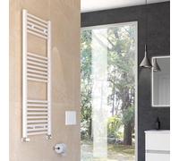 ERCOS - TERMOARREDO SCALDASALVIETTE OPERA IN ACCIAIO BIANCO 120 x 55 CM