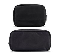 ERCRYSTO Custodia morbida universale per elettronica/accessori, resistente e leggera, adatta per viaggi, viaggi e kit di cosmetici (S + L, nero), Nero , L, Classico